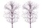 2 Pack of 40" Purple Coral Branch Picks with Glitter Enhancements